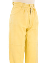 Buttercream Leather Pants Bottom arcadeshops.com