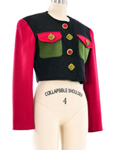 Gemma Kahng Colorblock Cropped Jacket Jacket arcadeshops.com