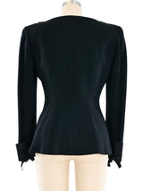 Gemma Kahng Ribbon Embellished Blazer Jacket arcadeshops.com