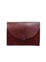 Cartier Burgundy Envelope Clutch Accessory arcadeshops.com