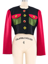 Gemma Kahng Colorblock Cropped Jacket Jacket arcadeshops.com