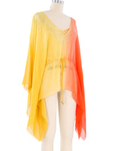 Escada Ombre Rhinestone Accented Blouse Top arcadeshops.com