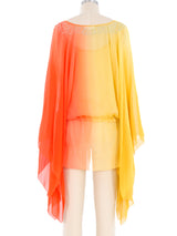 Escada Ombre Rhinestone Accented Blouse Top arcadeshops.com