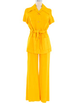 Sunflower Yellow Belted Pant Suit Suit arcadeshops.com