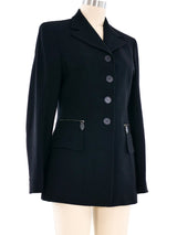 Escada Zipper Pocket Blazer Top arcadeshops.com