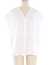 Loewe White Linen Top Top arcadeshops.com