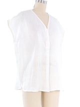 Loewe White Linen Top Top arcadeshops.com