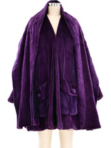 Arnold Scaasi Amethyst Sheared Beaver Coat and Shawl Outerwear arcadeshops.com