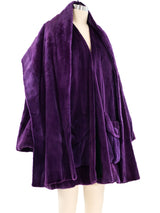 Arnold Scaasi Amethyst Sheared Beaver Coat and Shawl Outerwear arcadeshops.com