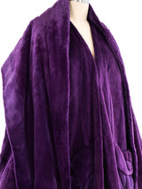 Arnold Scaasi Amethyst Sheared Beaver Coat and Shawl Outerwear arcadeshops.com