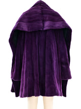Arnold Scaasi Amethyst Sheared Beaver Coat and Shawl Outerwear arcadeshops.com