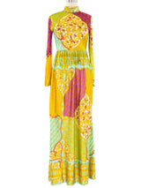 Mixed Print Jersey Maxi Dress Dress arcadeshops.com