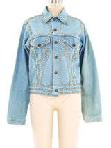 Studded Denim Jacket Jacket arcadeshops.com
