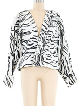 Jitrois Tiger Stripe Leather Jacket Jacket arcadeshops.com