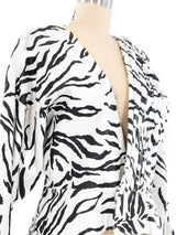 Jitrois Tiger Stripe Leather Jacket Jacket arcadeshops.com