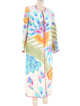 Mary McFadden Multicolor Printed Quilted Jacket Jacket arcadeshops.com