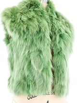Plein Sud Green Fox Fur Vest Jacket arcadeshops.com