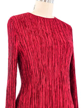 Mary McFadden Wine Pleated Top Top arcadeshops.com