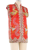 Embellished Sleeveless Chinese Wedding Jacket Jacket arcadeshops.com