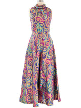 Metallic Swirl Palazzo Jumpsuit Jumpsuit arcadeshops.com