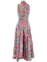 Metallic Swirl Palazzo Jumpsuit Jumpsuit arcadeshops.com