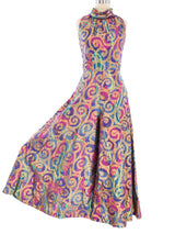 Metallic Swirl Palazzo Jumpsuit Jumpsuit arcadeshops.com