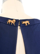 Chanel Navy Pleated Silk Tank Dress Dress arcadeshops.com