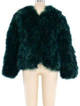 Emerald Marabou Feather Jacket Jacket arcadeshops.com