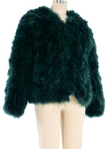 Emerald Marabou Feather Jacket Jacket arcadeshops.com