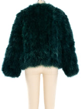 Emerald Marabou Feather Jacket Jacket arcadeshops.com