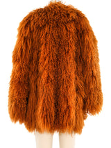 1994 Yves Saint Laurent Orange Mongolian Fur Coat Outerwear arcadeshops.com