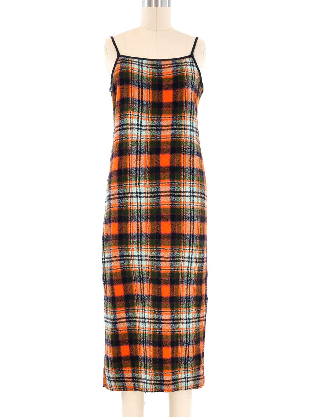 plaid slip dress Comme des Garcons Plaid Boucle Slip Dress