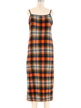 Comme des Garcons Plaid Boucle Slip Dress Dress arcadeshops.com