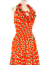 Floral Ruffled Halter Maxi Dress Dress arcadeshops.com