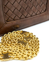Bottega Veneta Brown Intrecciato Leather Shoulder Bag Accessory arcadeshops.com