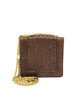 Bottega Veneta Brown Intrecciato Leather Shoulder Bag Accessory arcadeshops.com