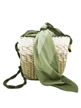 1960s Scarf Tied Basket Bag Accessory arcadeshops.com