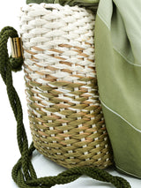 1960s Scarf Tied Basket Bag Accessory arcadeshops.com