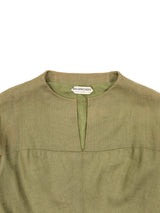 1950s Balenciaga Olive Linen Top Top arcadeshops.com