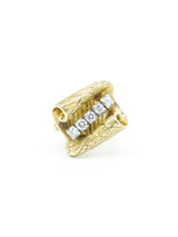 Diamond Accented 15k Gold Scroll Ring Fine Jewelry arcadeshops.com