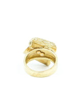 Diamond Accented 15k Gold Scroll Ring Fine Jewelry arcadeshops.com