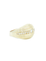 Diamond Accented Ribbed Dome Ring Fine Jewelry arcadeshops.com
