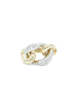 14k and Diamond Cuban Link Ring Fine Jewelry arcadeshops.com
