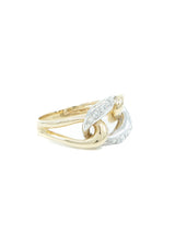 14k and Diamond Cuban Link Ring Fine Jewelry arcadeshops.com