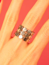 Gucci 18k White Gold Chainmail Band Ring Fine Jewelry arcadeshops.com