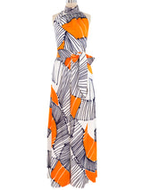 Abstract Printed Palazzo Ensemble Suit arcadeshops.com