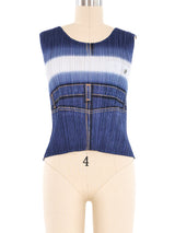 Issey Miyake Trompe L'oeill Printed Top Top arcadeshops.com