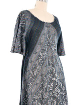 Scarf Print Cotton Caftan Dress Dress arcadeshops.com