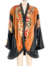 Patchwork Leather Swing Jacket Jacket arcadeshops.com