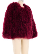Wine Marabou Feather Jacket Jacket arcadeshops.com